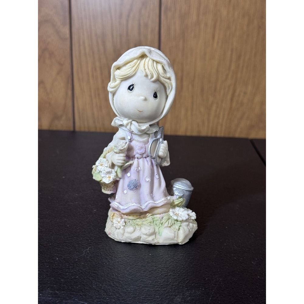 Vintage‎ Girl Child Figurine Figure Gardening 5" Adorable